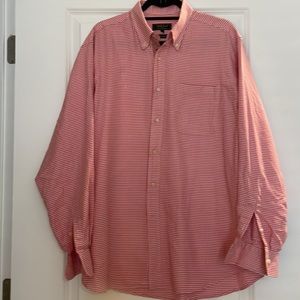 Bobby Jones cotton plaid button down golf placket soft woven in Italy L (16.5)